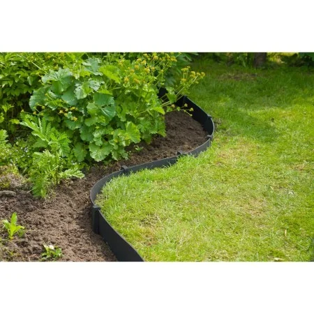 Nature Garden Edging Set with Spikes Black 7.5 cm x 10 m by , Garden edging and edging - Ref: Foro24-447502, Price: 33,20 €, ...