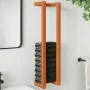 Waxed brown solid pine wood towel rack 23x18x90 cm by , Towel racks - Ref: Foro24-844474, Price: 23,23 €, Discount: %