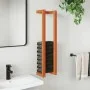 Waxed brown solid pine wood towel rack 23x18x90 cm by , Towel racks - Ref: Foro24-844474, Price: 23,23 €, Discount: %