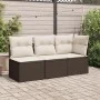 Garden sofa without armrests with brown PE rattan cushions by , Outdoor sofas - Ref: Foro24-366199, Price: 65,44 €, Discount: %