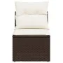 Garden sofa without armrests with brown PE rattan cushions by , Outdoor sofas - Ref: Foro24-366199, Price: 65,44 €, Discount: %