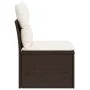 Garden sofa without armrests with brown PE rattan cushions by , Outdoor sofas - Ref: Foro24-366199, Price: 65,44 €, Discount: %
