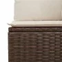 Garden sofa without armrests with brown PE rattan cushions by , Outdoor sofas - Ref: Foro24-366199, Price: 65,44 €, Discount: %
