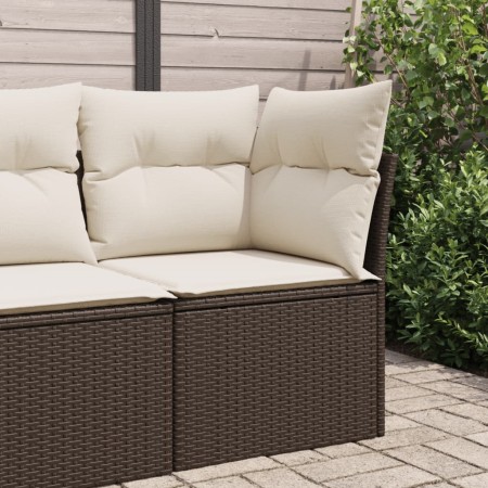 Garten-Ecksofa mit braunen synthetischen Rattankissen von , Outdoor-Sofas - Ref: Foro24-366200, Preis: 89,04 €, Rabatt: %