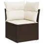 Garden corner sofa with brown synthetic rattan cushions by , Outdoor sofas - Ref: Foro24-366200, Price: 90,97 €, Discount: %