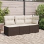Garden corner sofa with brown synthetic rattan cushions by , Outdoor sofas - Ref: Foro24-366200, Price: 92,57 €, Discount: %