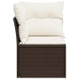 Garden corner sofa with brown synthetic rattan cushions by , Outdoor sofas - Ref: Foro24-366200, Price: 92,57 €, Discount: %