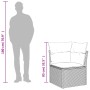 Garden corner sofa with brown synthetic rattan cushions by , Outdoor sofas - Ref: Foro24-366200, Price: 92,57 €, Discount: %