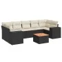 8-piece garden sofa set and black synthetic rattan cushions by , Garden sets - Ref: Foro24-3257687, Price: 500,98 €, Discount: %