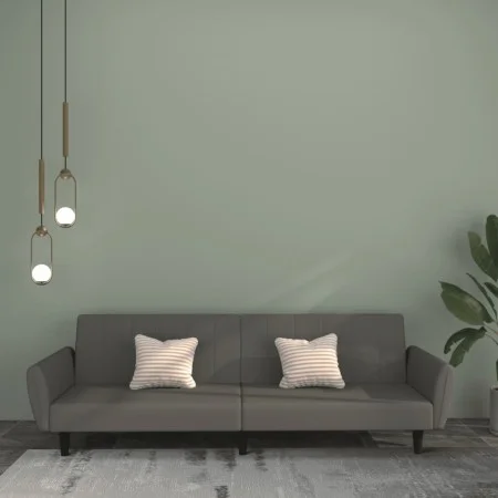 Dark gray velvet 2-seater sofa bed by , Sofas - Ref: Foro24-375859, Price: 269,54 €, Discount: %