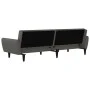 Dark gray velvet 2-seater sofa bed by , Sofas - Ref: Foro24-375859, Price: 269,54 €, Discount: %