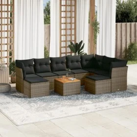 10-teilige Gartensofagarnitur mit grauen synthetischen Rattankissen von , Gartensets - Ref: Foro24-3223967, Preis: 542,27 €, ...