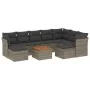 10-piece garden sofa set with gray synthetic rattan cushions by , Garden sets - Ref: Foro24-3223967, Price: 542,27 €, Discoun...