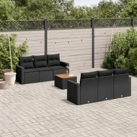7-piece garden dining set and black synthetic rattan cushions by , Garden sets - Ref: Foro24-3224011, Price: 457,94 €, Discou...
