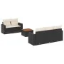 6-piece garden sofa set and black synthetic rattan cushions by , Garden sets - Ref: Foro24-3224005, Price: 371,34 €, Discount: %