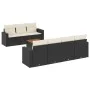 8-teiliges Gartensofa-Set und schwarze synthetische Rattankissen von , Gartensets - Ref: Foro24-3224026, Preis: 471,68 €, Rab...