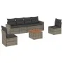7-piece garden sofa set with gray PE rattan cushions by , Garden sets - Ref: Foro24-3224072, Price: 395,49 €, Discount: %