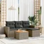 Garden sofa set with cushions 5 pieces gray synthetic rattan by , Garden sets - Ref: Foro24-3224093, Price: 275,77 €, Discoun...