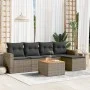 6-teiliges Gartenmöbel-Set und graue synthetische Rattankissen von , Gartensets - Ref: Foro24-3224100, Preis: 326,49 €, Rabat...