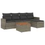 6-teiliges Gartenmöbel-Set und graue synthetische Rattankissen von , Gartensets - Ref: Foro24-3224100, Preis: 326,49 €, Rabat...