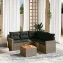 Set de muebles de jardín 6 pzas y cojines ratán sintético gris de , Conjuntos de jardín - Ref: Foro24-3224121, Precio: 356,26...