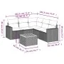 6-piece garden sofa set and black synthetic rattan cushions by , Garden sets - Ref: Foro24-3224116, Price: 385,01 €, Discount: %