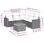Set de sofás de jardín 6 piezas y cojines ratán sintético negro de , Conjuntos de jardín - Ref: Foro24-3224116, Precio: 376,36 €