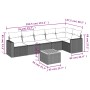 Set de sofás de jardín 7 piezas con cojines ratán PE gris de , Conjuntos de jardín - Ref: Foro24-3224135, Precio: 410,09 €, D...