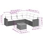 7-teiliges Garten-Essset und schwarze Kissen aus synthetischem Rattan von , Gartensets - Ref: Foro24-3224137, Preis: 434,29 €...