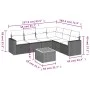 7-teiliges Garten-Essset und schwarze Kissen aus synthetischem Rattan von , Gartensets - Ref: Foro24-3224137, Preis: 444,65 €...