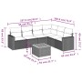 7-teiliges Gartensofa-Set und beigefarbene synthetische Rattankissen von , Gartensets - Ref: Foro24-3224140, Preis: 441,13 €,...