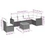 Set de sofás de jardín 7 piezas con cojines ratán PE gris de , Conjuntos de jardín - Ref: Foro24-3224149, Precio: 411,16 €, D...