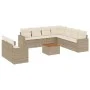 Juego de sofás jardín con cojines beige 10 pzas ratán sintético de , Conjuntos de jardín - Ref: Foro24-3224189, Precio: 705,6...