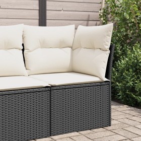 Garden corner sofa with black synthetic rattan cushions by , Outdoor sofas - Ref: Foro24-365997, Price: 78,59 €, Discount: %