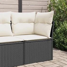Garden corner sofa with black synthetic rattan cushions by , Outdoor sofas - Ref: Foro24-365997, Price: 81,66 €, Discount: %