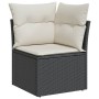 Garden corner sofa with black synthetic rattan cushions by , Outdoor sofas - Ref: Foro24-365997, Price: 78,24 €, Discount: %