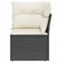 Garten-Ecksofa mit schwarzen synthetischen Rattankissen von , Outdoor-Sofas - Ref: Foro24-365997, Preis: 81,66 €, Rabatt: %