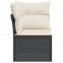 Garden corner sofa with black synthetic rattan cushions by , Outdoor sofas - Ref: Foro24-365997, Price: 78,24 €, Discount: %