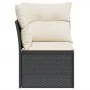 Garden corner sofa with black synthetic rattan cushions by , Outdoor sofas - Ref: Foro24-365997, Price: 81,66 €, Discount: %