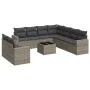 10-teiliges Gartensofa-Set mit grauen synthetischen Rattankissen von , Gartensets - Ref: Foro24-3219150, Preis: 620,95 €, Rab...