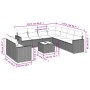 10-teiliges Gartensofa-Set mit grauen synthetischen Rattankissen von , Gartensets - Ref: Foro24-3219150, Preis: 620,27 €, Rab...