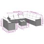Garden sofa set 10 pieces with black synthetic rattan cushions by , Garden sets - Ref: Foro24-3219146, Price: 576,36 €, Disco...