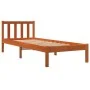 Bettgestell aus massivem, wachsbraunem Kiefernholz, 100 x 200 cm von , Betten und Lattenroste - Ref: Foro24-844807, Preis: 71...