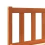 Solid wax brown pine wood bed frame 100x200 cm by , Beds and slatted bases - Ref: Foro24-844807, Price: 71,85 €, Discount: %
