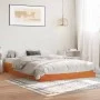 Bettgestell aus massivem, wachsbraunem Kiefernholz, 140 x 200 cm von , Betten und Lattenroste - Ref: Foro24-844818, Preis: 12...