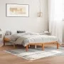 Solid wax brown pine wood bed frame 140x190 cm by , Beds and slatted bases - Ref: Foro24-844845, Price: 81,05 €, Discount: %
