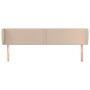 Cabecero de cuero sintético color capuchino 183x23x78/88 cm