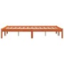 Bettgestell aus massivem, wachsbraunem Kiefernholz, 140 x 190 cm von , Betten und Lattenroste - Ref: Foro24-844845, Preis: 82...