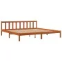 Estructura de cama madera maciza pino marrón cera 120x200 cm de , Camas y somieres - Ref: Foro24-844813, Precio: 95,65 €, Des...