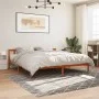 Estructura de cama madera maciza pino marrón cera 120x200 cm de , Camas y somieres - Ref: Foro24-844813, Precio: 95,65 €, Des...